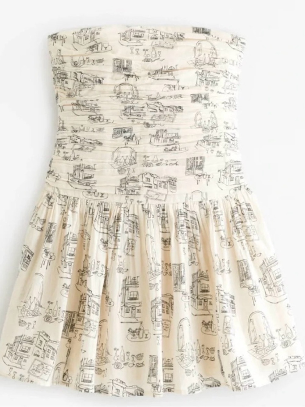 Abercrombie & Fitch Emerson Drop-Waist Mini Dress Sz XLP Cotton minimalist - Picture 2 of 11